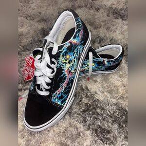 Vans Black and Blue Graphic Women's Shoes